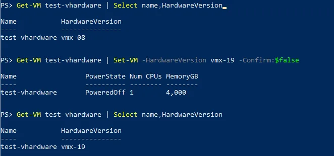 Use the new ‘HardwareVersion’ property and parameter as ‘Version’ is deprecated.