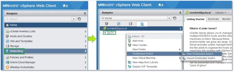Creating a new vDS