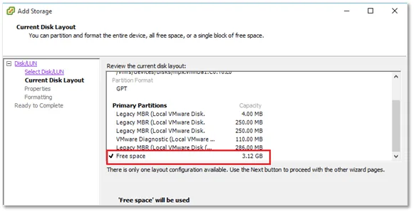 Current Disk Layout