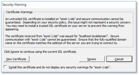 Security Warning