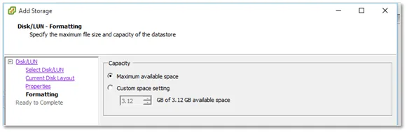 Specify the maximum file size