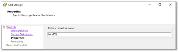 Specify the properties
