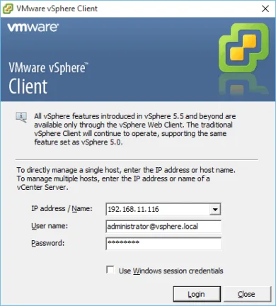 VMware client