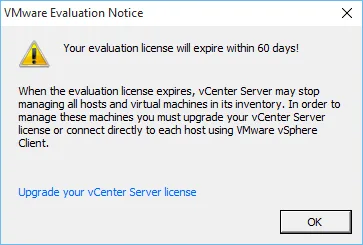 VMware Evaluation Notice