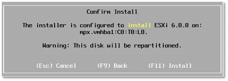 confirm install