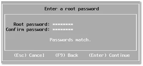 enter a root password