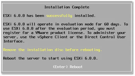 installation complete