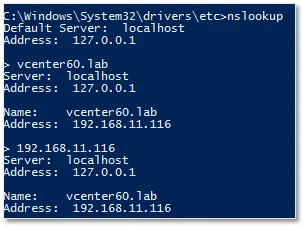 Using nslookup
