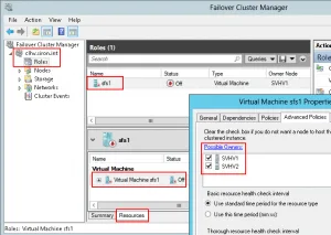 Failover Cluster Manager 2012 Advanced Policies