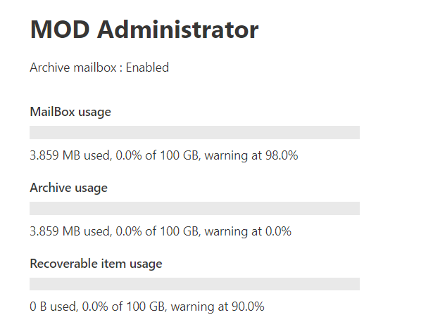 Archive mailbox settings