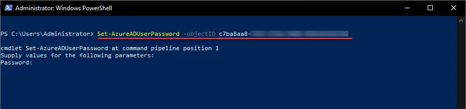 Change a Microsoft 365 user password