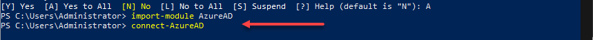 Import the AzureAD PowerShell module