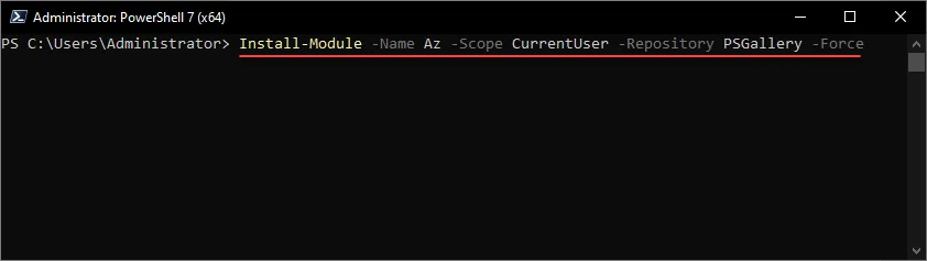 Installing the Az Module in PowerShell Core