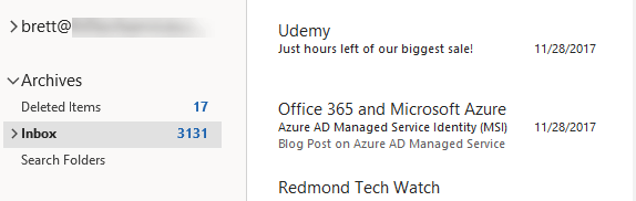 Stand alone mailbox in Outlook