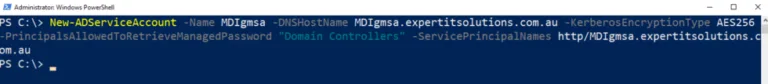 Configure a gMSA for the Defender for Identity sensor