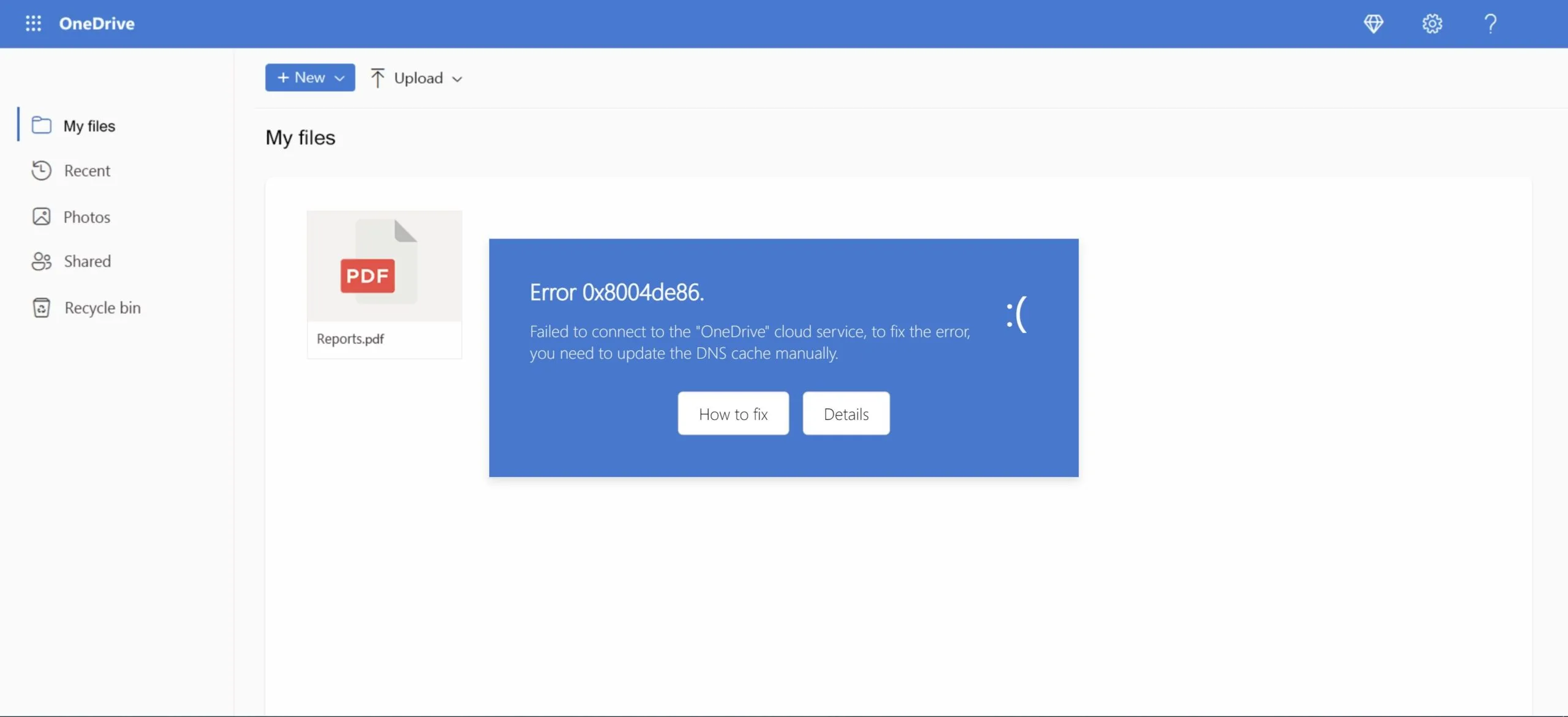 Verbindungsfehler erfordert eine Aktualisierung des DNS-Cache