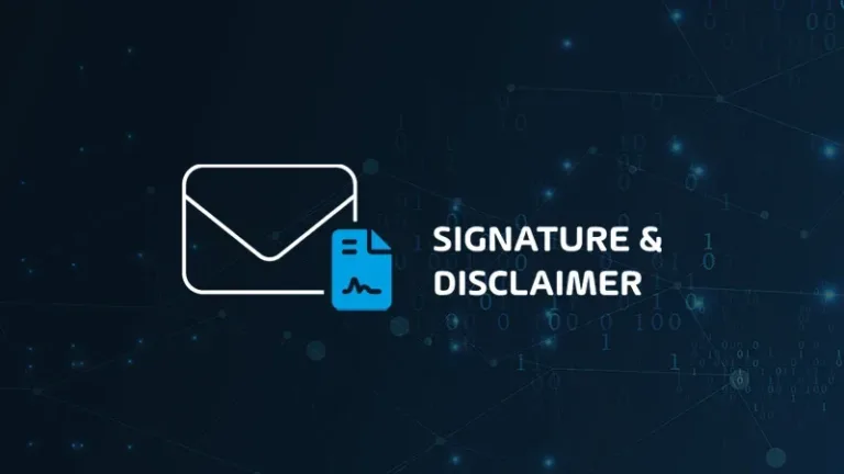 Service Thumbnail : Signature and Disclaimer