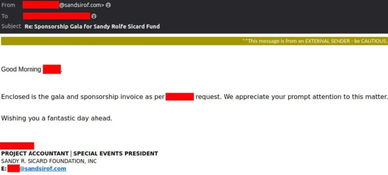 Fake-forward spear-phishing email