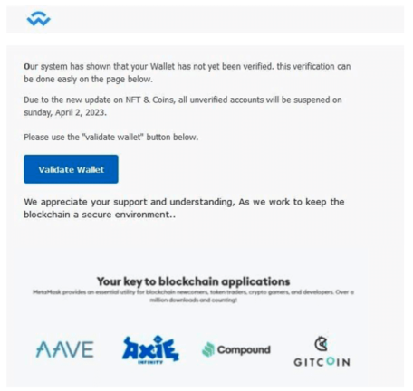phishing mail detected by hornetsecurity