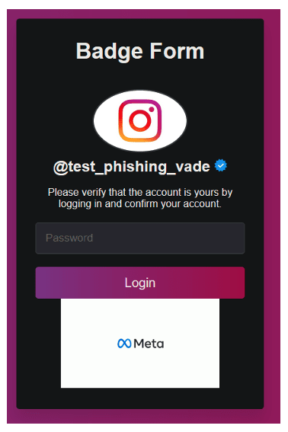 Instagram Phishing Variant