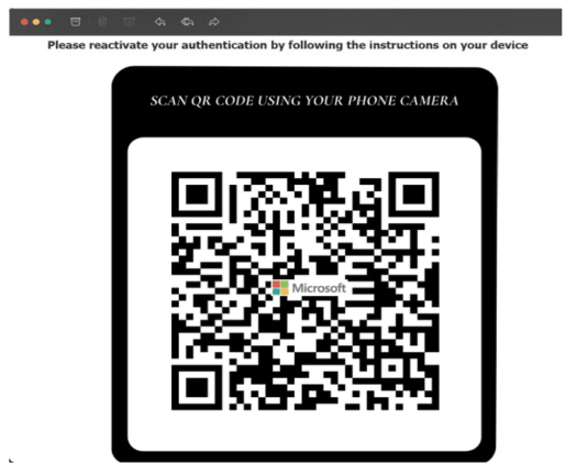 Microsoft-branded QR code
