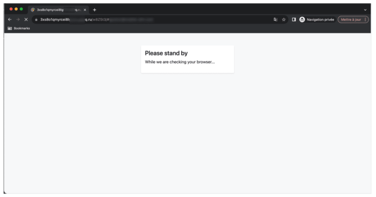 Second intermediary phishing page detected