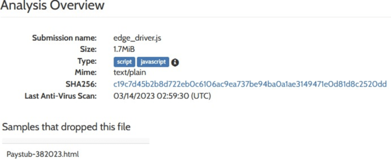 Analysis of edge driver.js