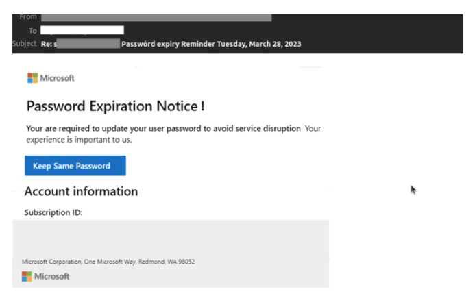 how to spot a M365 phishing email