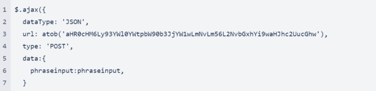jquery phishing