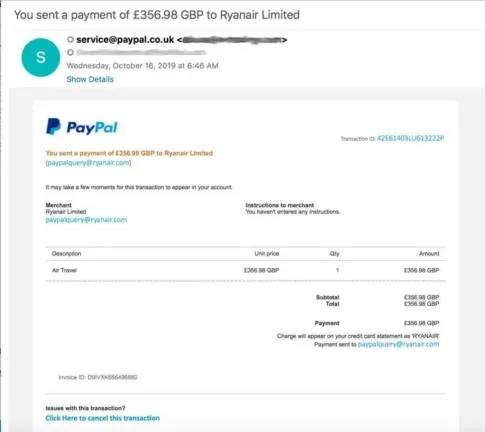 paypal scams