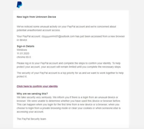 paypal scams