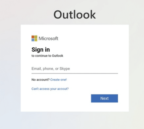 phishing email analysis microsoft phishing page