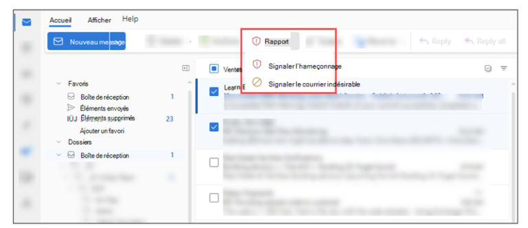 signalement outlook