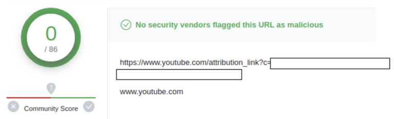No security vendors regard this URL as malicious
