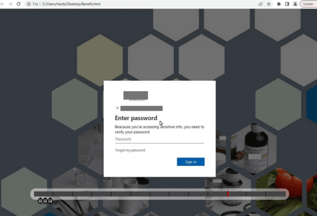 Customized authentication form