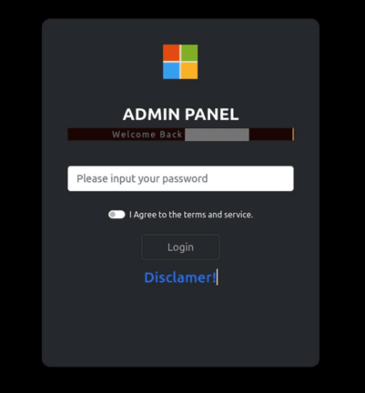 Greatness admin authentication form