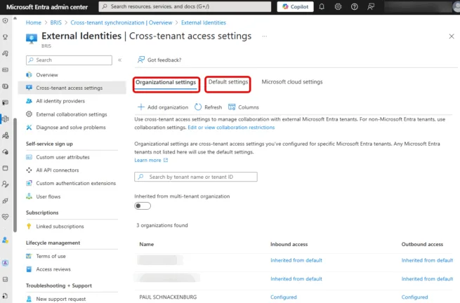 Entra cross-tenant access settings in microsoft teams