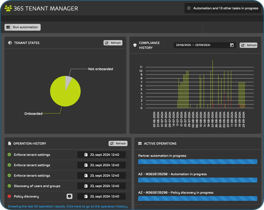 Screenshot of 365 Multi Tenant Manager for MSPs