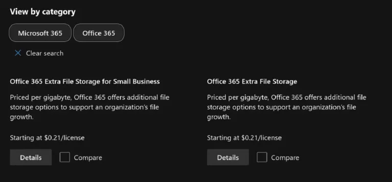 Purchasing Extra Storage in M365 