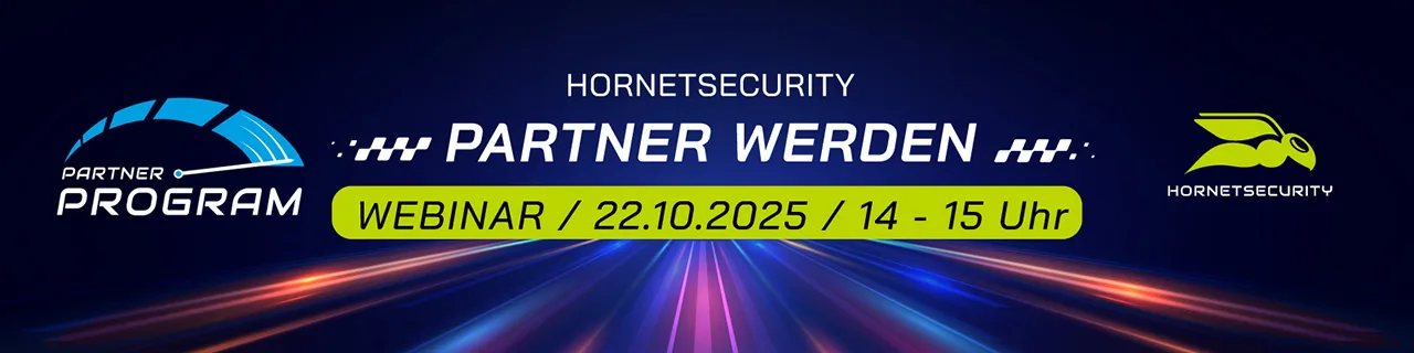 Hornetsecurity Partner werden Webinar