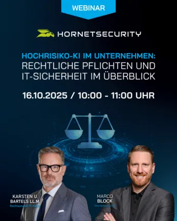 Webinar: Hochrisiko-KI im Unternehmen: Rechtliche Pflichten und IT-Sicherheit im Überblick