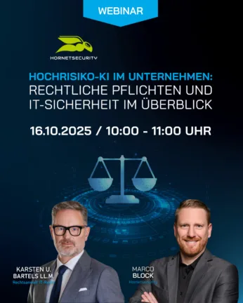 Webinar: Hochrisiko-KI im Unternehmen: Rechtliche Pflichten und IT-Sicherheit im Überblick