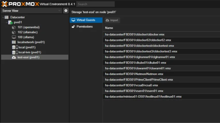 ESXi storage