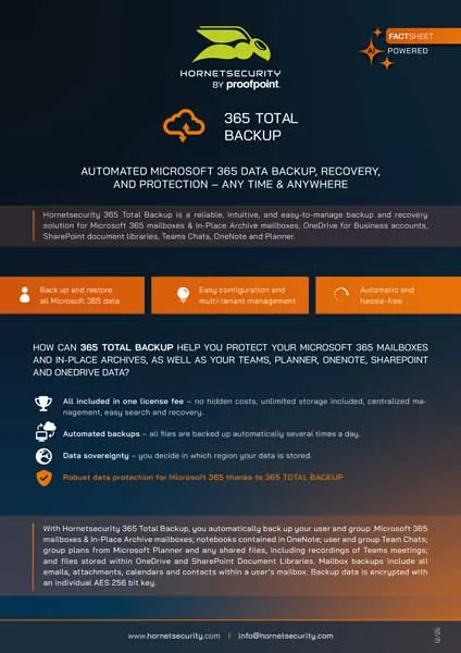 Fact Sheet Total Backup Cover