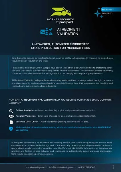 Fact Sheet AI Recipient Validation Cover