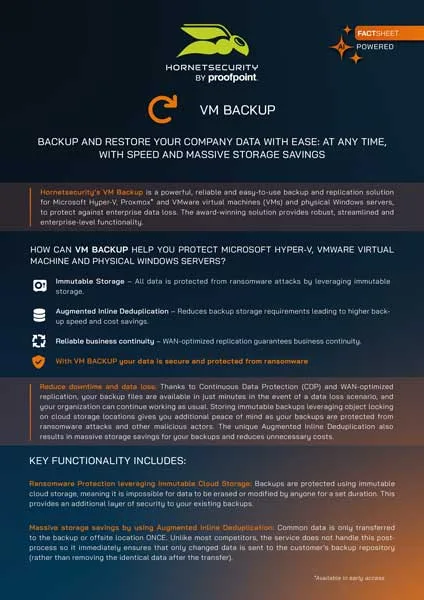 Fact Sheet VM Backup Cover