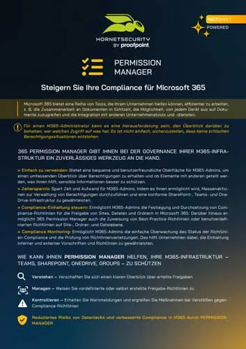 Fact Sheet Cover : 365 Permission Manager