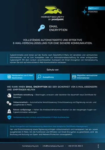 Fact Sheet Cover : Email Encryption