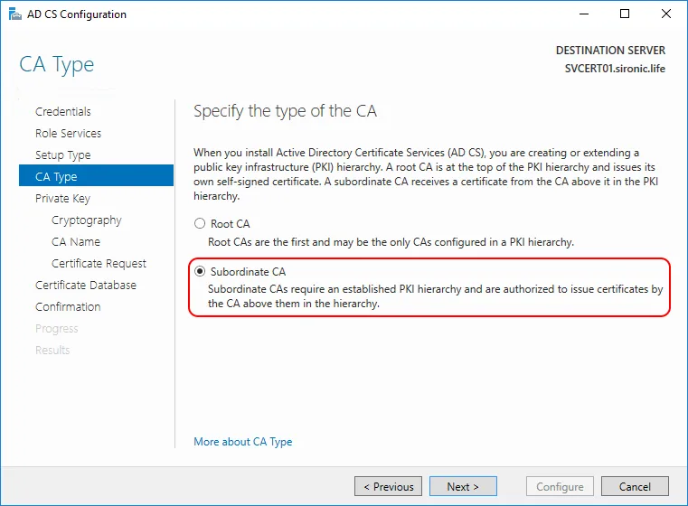Perform Initial CA Configuration