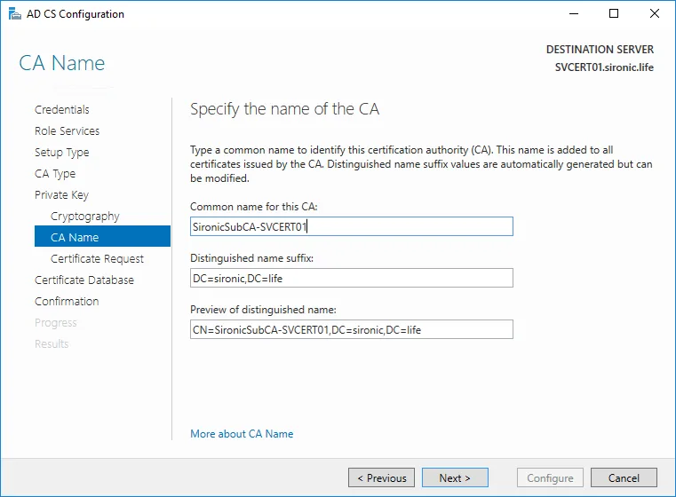 Perform Initial CA Configuration